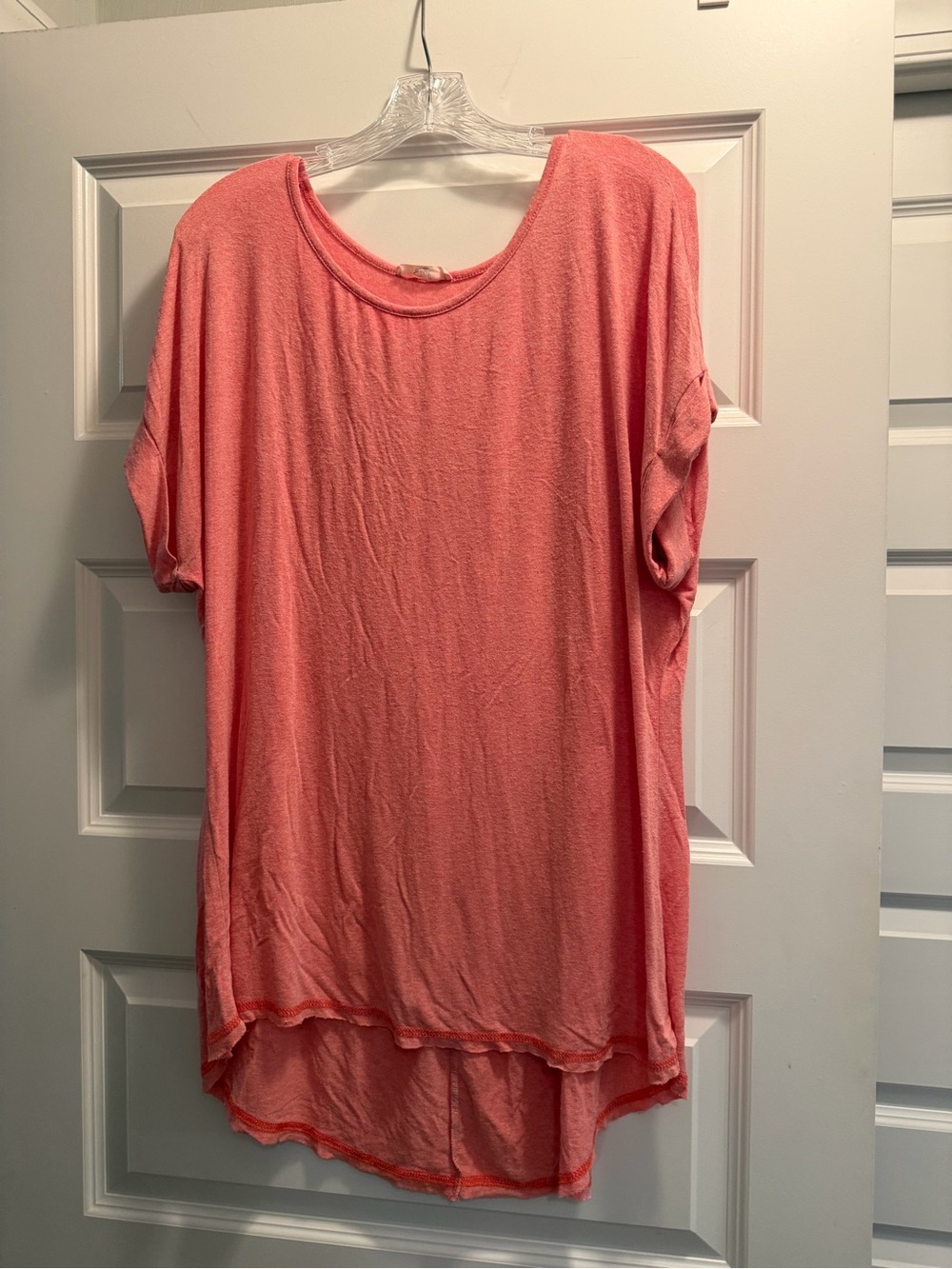 Lightweight Coral Pink Women's Relaxed Oversized Tee